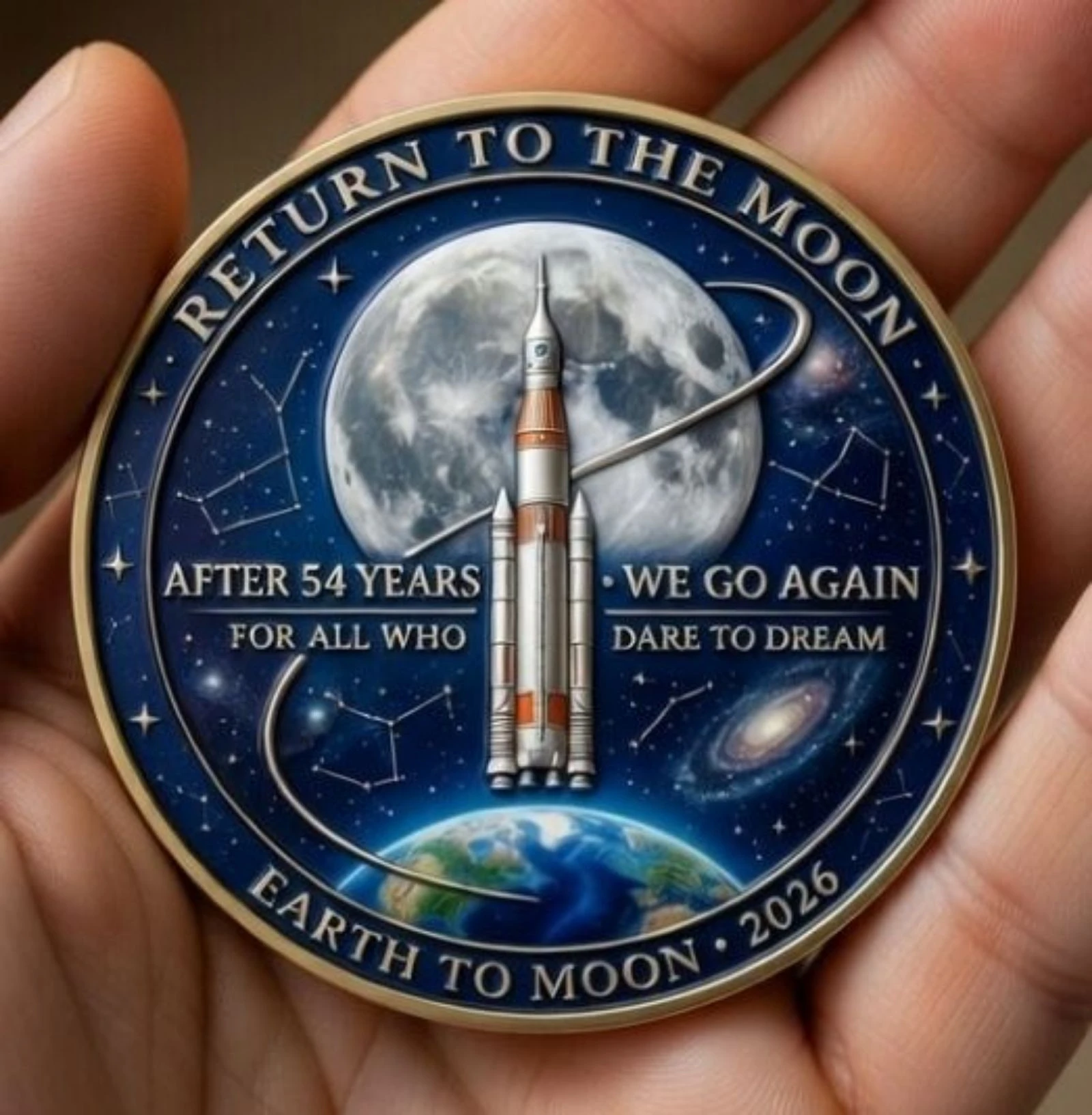muito bela medalha, missão espacial Artemis – photo 2